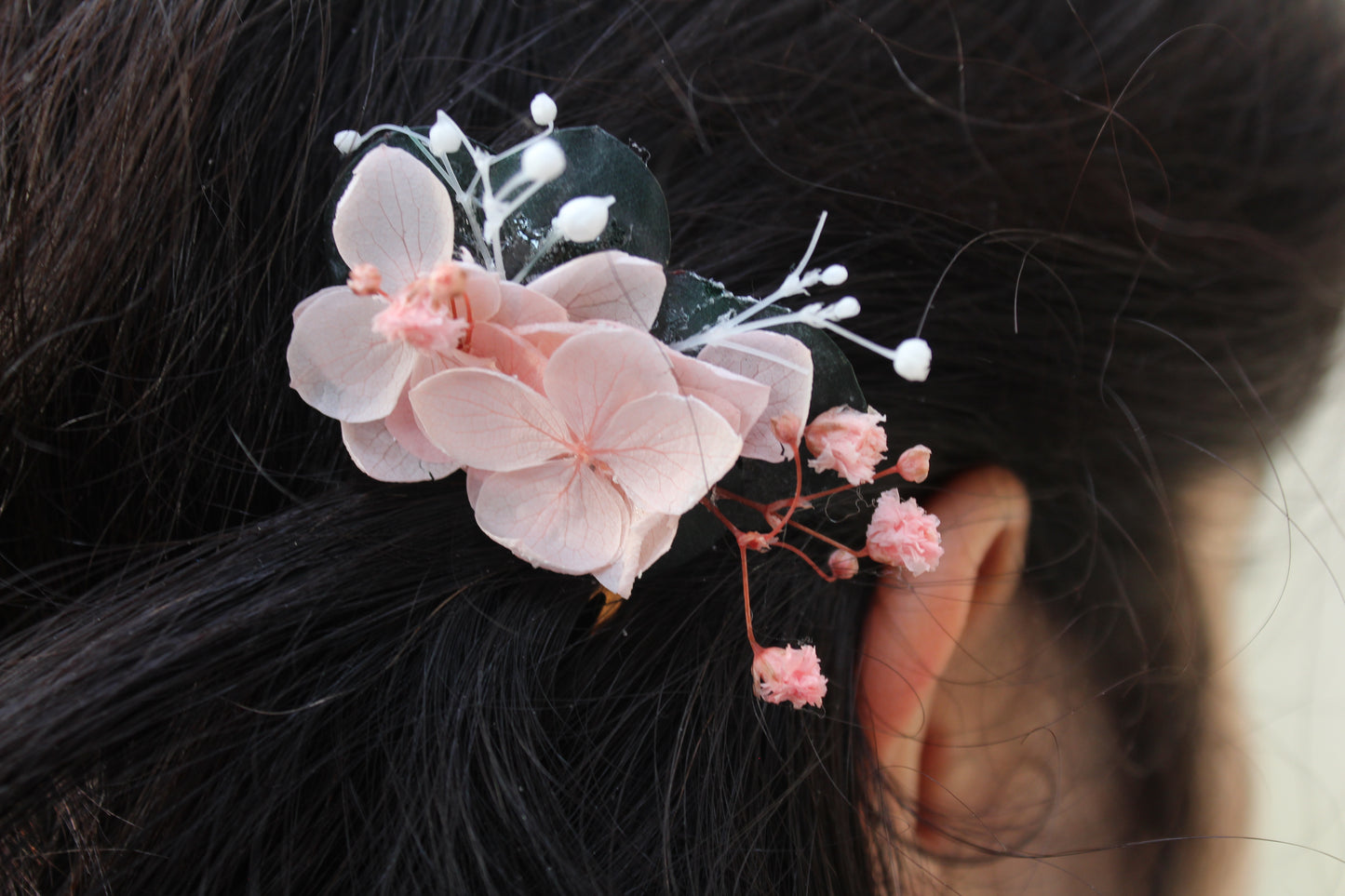 PETIT PEIGNE / fleurs roses