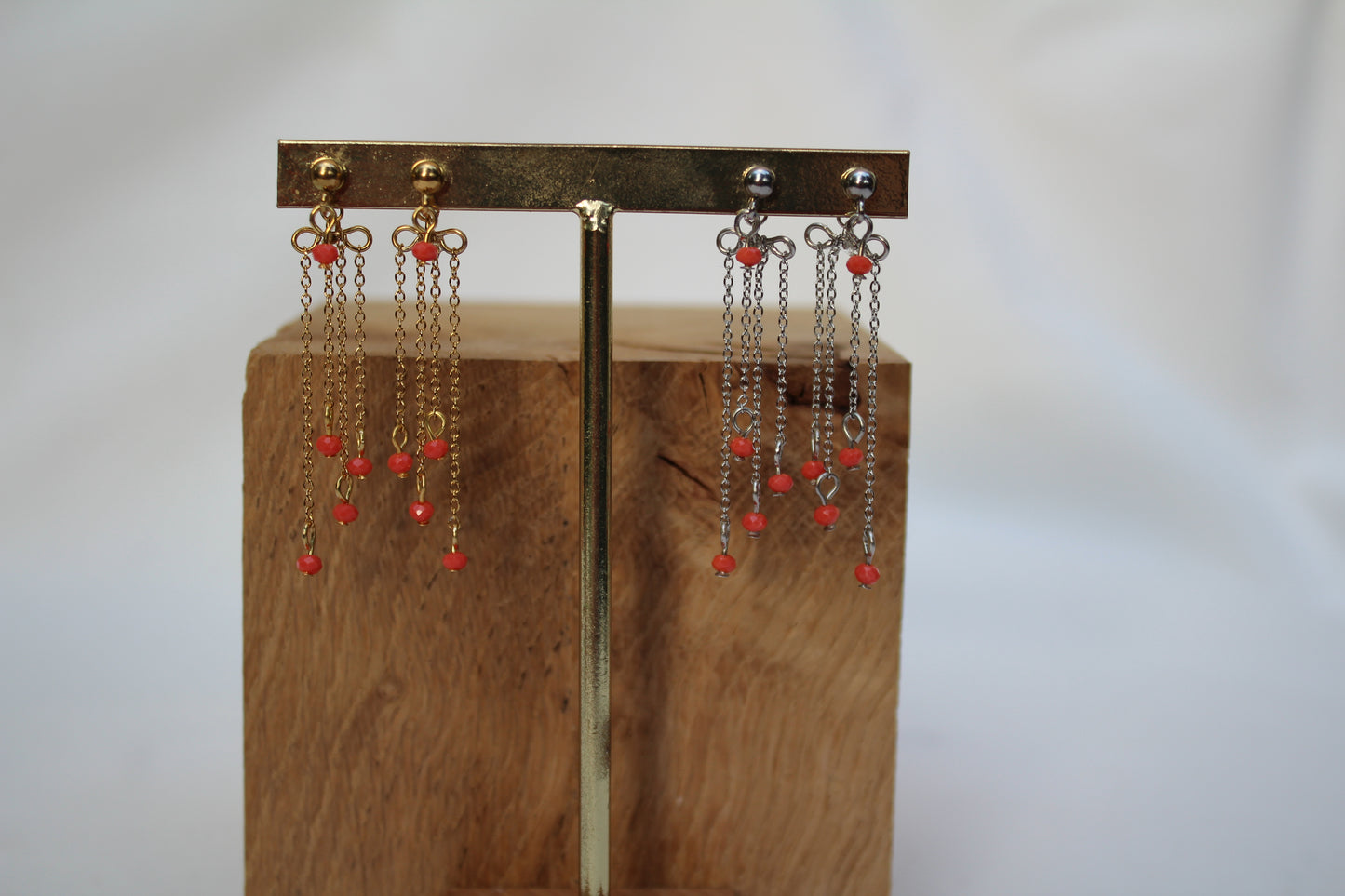 BOUCLES D'OREILLES FIESTA / corail
