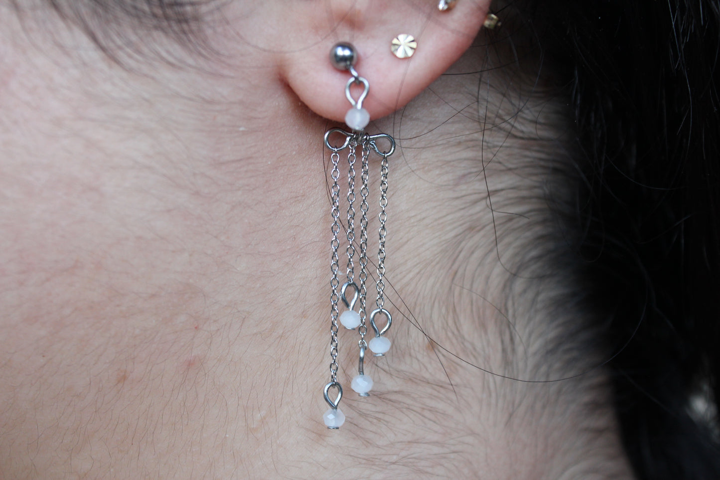 BOUCLES D'OREILLES FIESTA / blanc