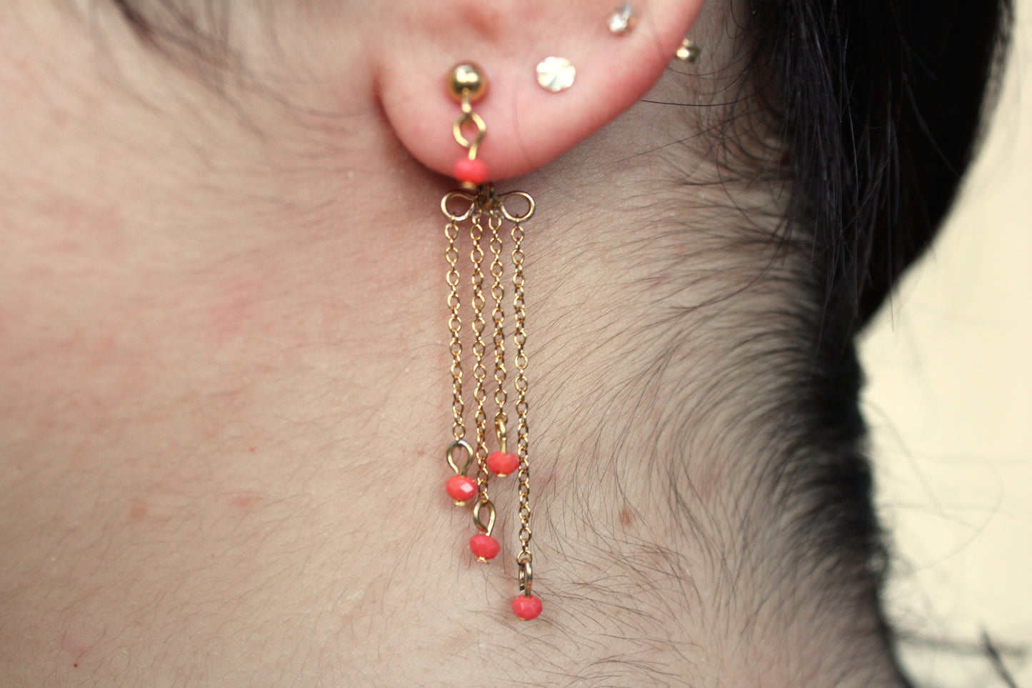 BOUCLES D'OREILLES FIESTA / corail