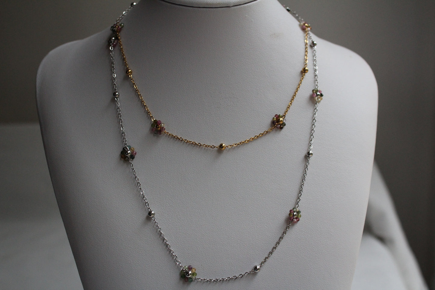 COLLIER FLOWER / Tourmaline