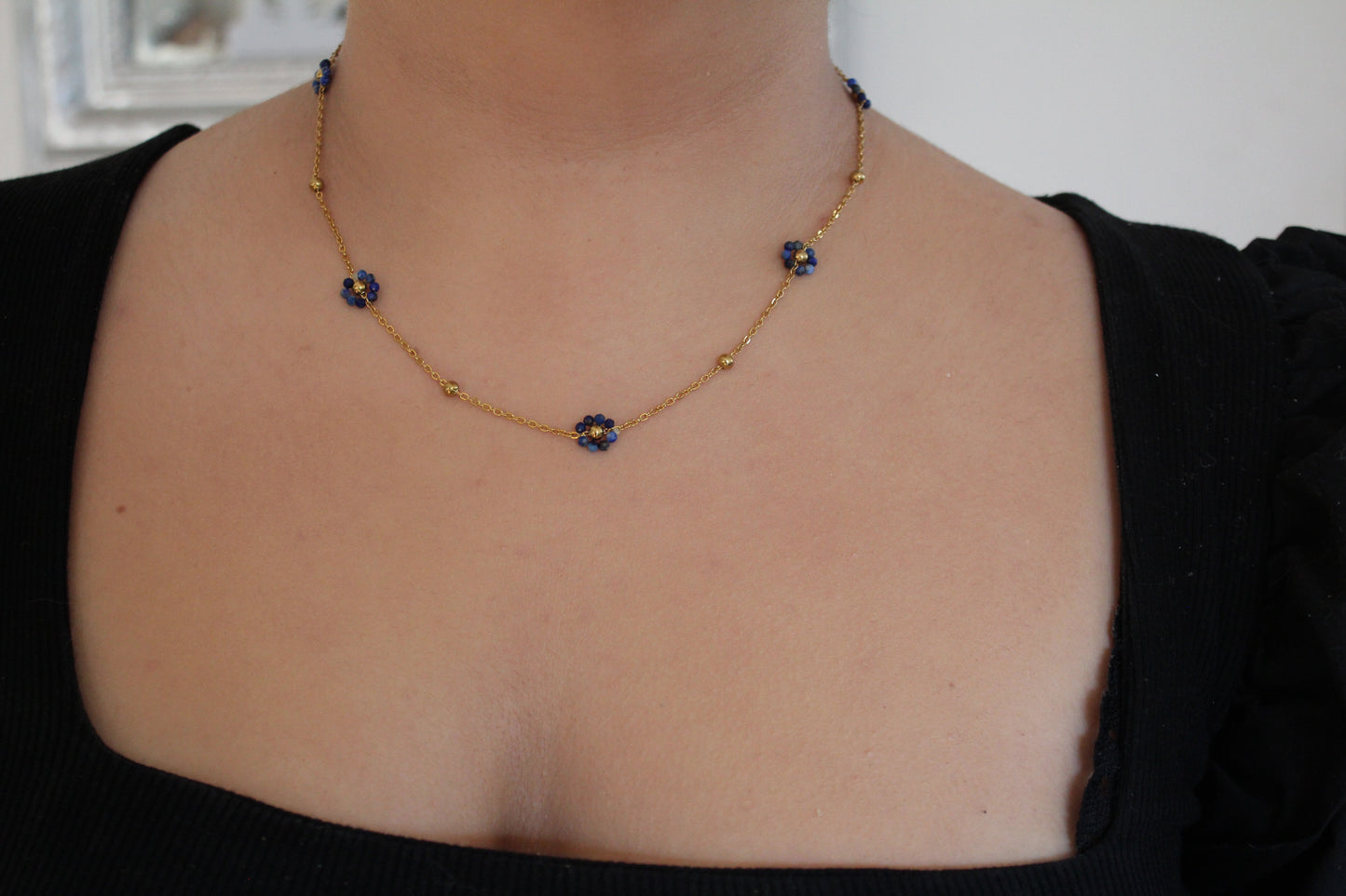 COLLIER FLOWER / Lapis Lazuli