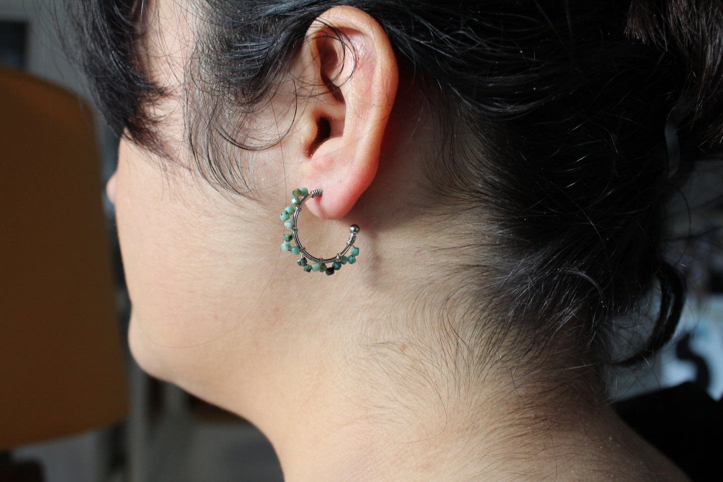 BOUCLES D'OREILLES MAEVA / Turquoise Africaine