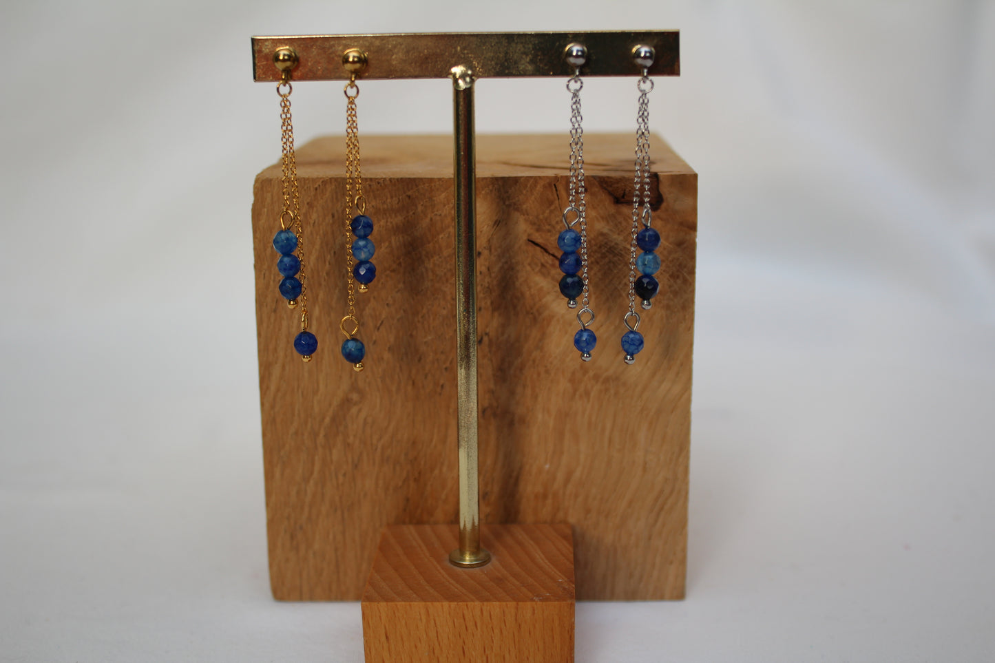 BOUCLES D'OREILLES NORA / bleu