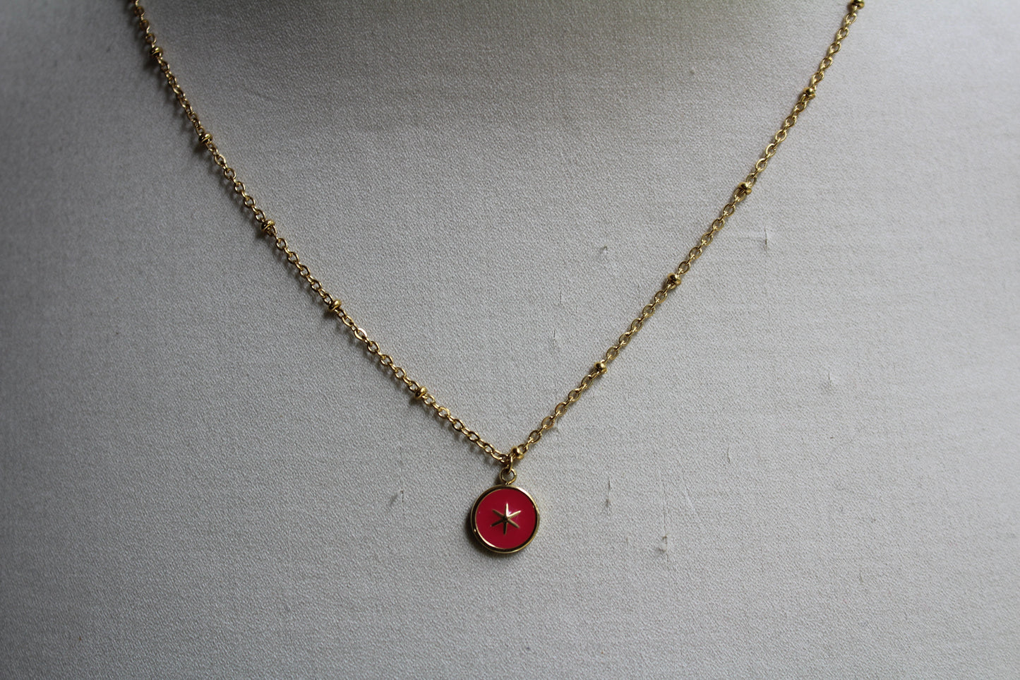 COLLIER AMBRE / rose doré