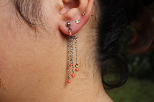 BOUCLES D'OREILLES FIESTA / corail