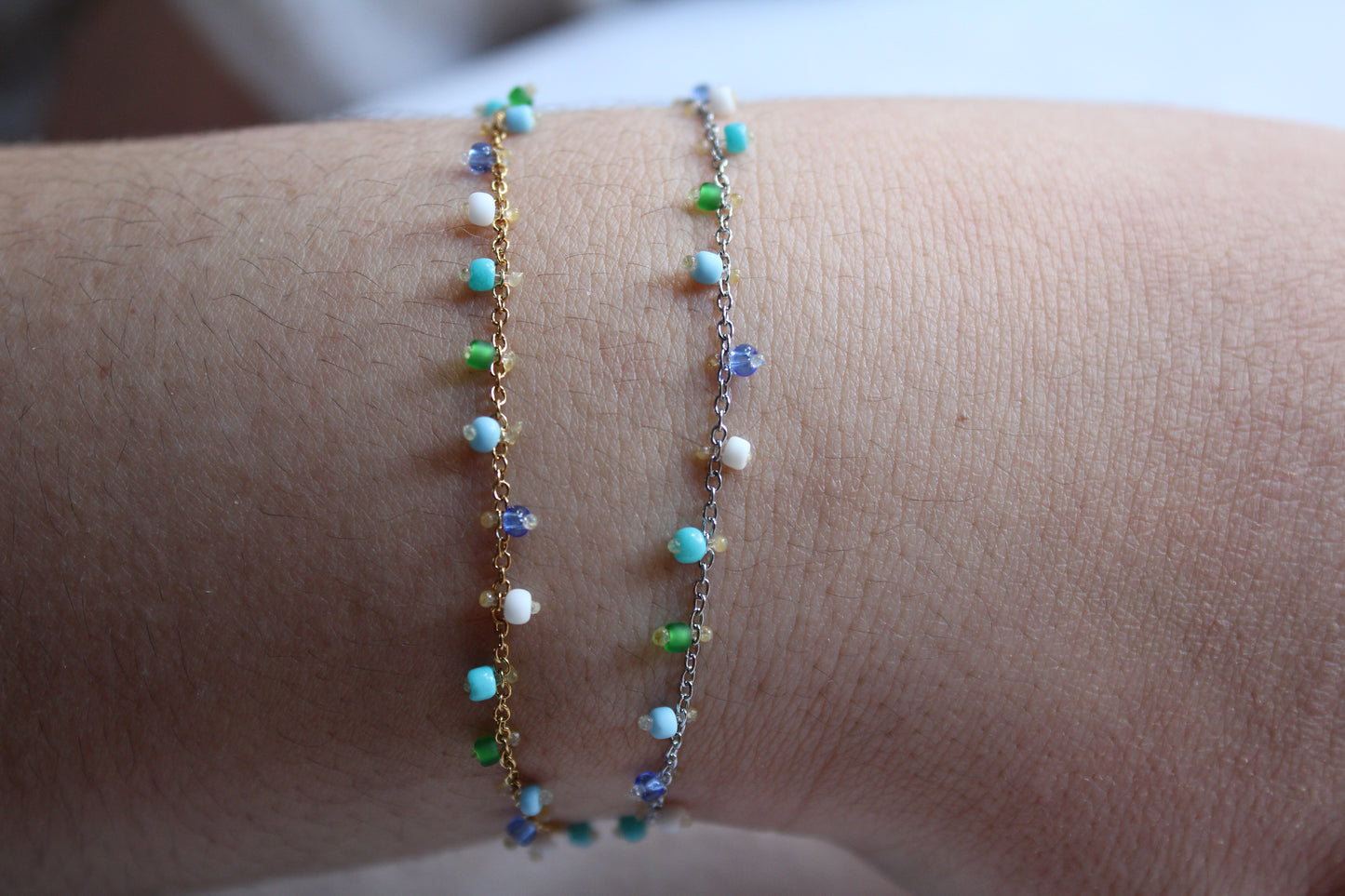 BRACELET SUMMER / bleu, turquoise et vert