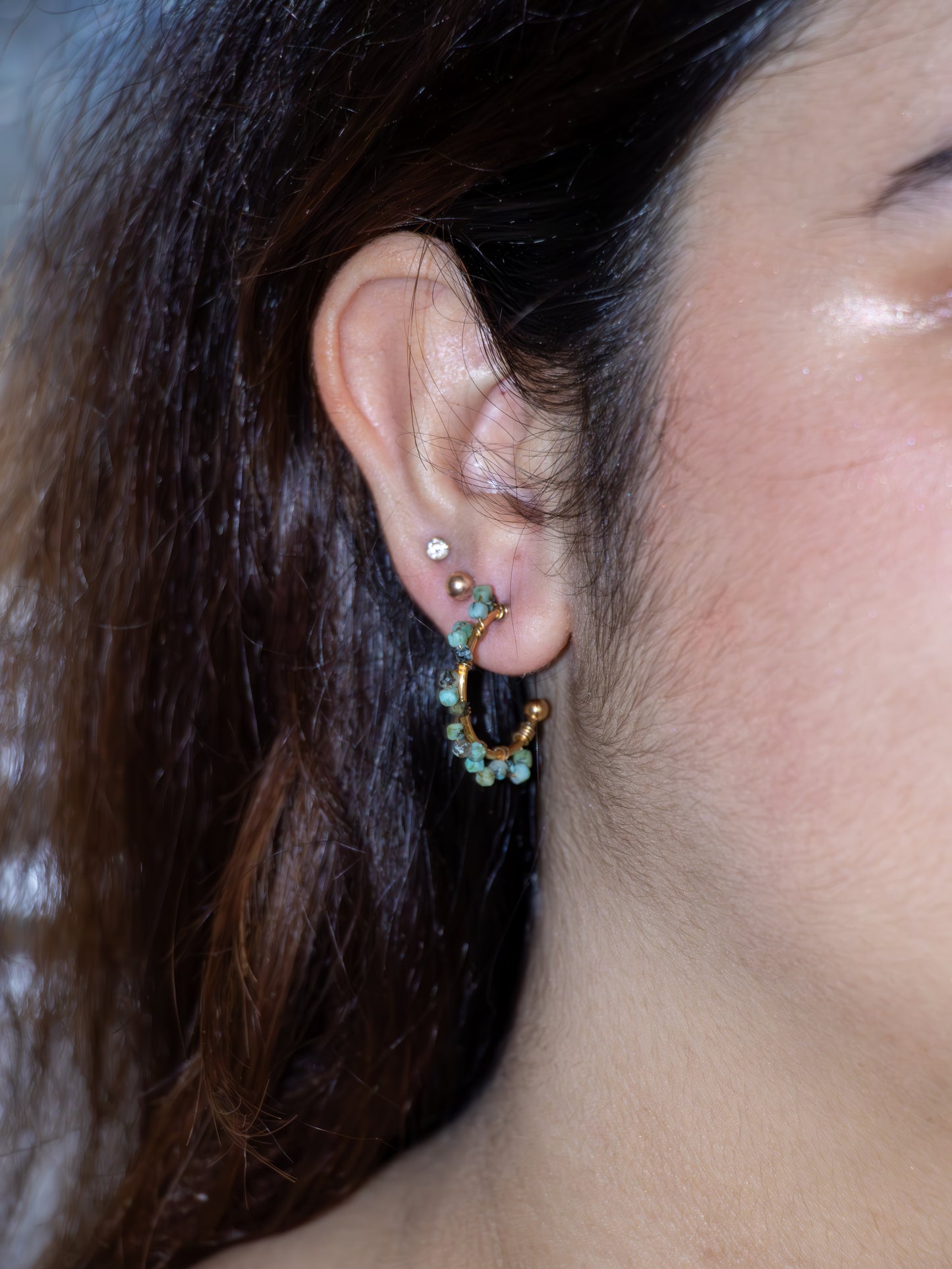 BOUCLES D'OREILLES MAEVA / Turquoise Africaine